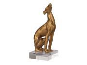 Sterling Greyhound Statuette in Gold Leaf