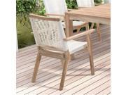 ZUO West Port Patio Dining Chair in White Wash and White