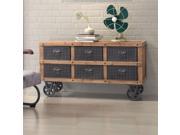 Green Cabinet Natural Pine Industrial Gray