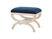 Sterling Constanzie Vanity Bench in Capuccinno Foam and Navy