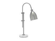 Ashley Asabi Metal Desk Lamp in Silver and Marble