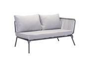 ZUO Pier Outdoor Sectional Right Loveseat in Gray