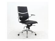Manhattan Comfort Verdi Ergonomic Office Chair in Black Set of 2