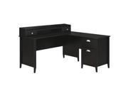 Kathy Ireland by Bush Connecticut 60 L Desk in Black Suede Oak