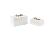 Sterling Lophelia Box in White and Gold Set of 2