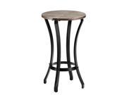Southern Enterprises Libson Round Accent Table in Blackwashed Gold