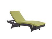 Modway Convene Adjustable Patio Chaise Lounge in Peridot