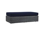 Modway Summon Patio Ottoman in Canvas Navy