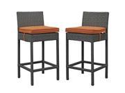 Modway Sojourn 27.5 Patio Bar Stool in Canvas Tuscan Set of 2