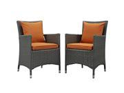 Modway Sojourn Patio Dining Chair in Canvas Tuscan Set of 2