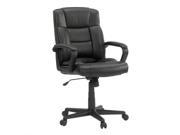 Sauder Manager Office Chair Leather Black in Office Chair Black