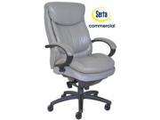 Serta Commercial 300 Ergonomic Leather Executive Office Chair in Gray