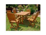 International Caravan Royal Tahiti 7 Piece Wood Patio Dining Set