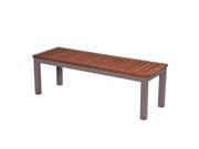 Southern Enterprises Mandalay Outdoor Backless Bench in Gray
