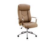 Furniture of America Kaile Faux Leather Swivel Office Chair in Camel