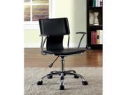 Furniture of America Keller Adjustable Leather Office Chair in Black
