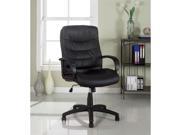Furniture of America Mopart Leather Office Chair in Black