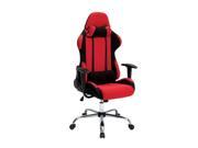 Furniture of America Pasha Adjustable Reclining Office Chair in Red