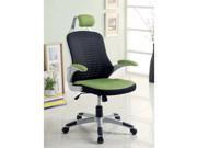 Furniture of America Panna Adjustable Mesh Office Chair in Green