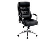 Furniture of America Jolli Faux Leather Swivel Office Chair in Black
