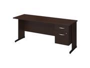 Bush BBF Series C Elite 72W x 24D C Leg Computer Desk in Mocha Cherry