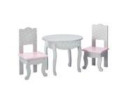 Olivia s Little World Princess 18 Doll Table and Chair in Gray