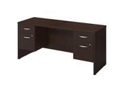 Bush BBF Series C Elite 66W x 24D Computer Desk Shell in Mocha Cherry