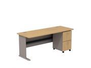 Bush BBF Series A 72 Desk with Assembled Pedestal in Light Oak