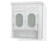Elegant Home Fashions Lisbon 2 Door Wall Cabinet in White