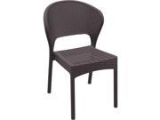 Compamia Daytona Resin Wickerlook Patio Dining Chair in Brown set of 2