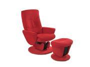 Mac Motion Relax R Glider Recliner with Ottoman in Red
