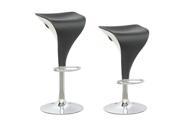 CorLiving Adjustable Two Toned Bar Stool in Black and White Set of 2