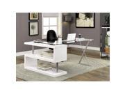 Furniture of America Fiora Modern Swivel Computer Desk in White