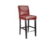 CorLiving Antonio 31 Bonded Leather Bar Stool in Red