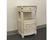 International Caravan One Drawer Telephone Accent Table in White