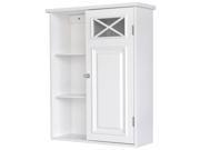 Elegant Home Fashions Dawson 1 Door Wall Cabinet in White