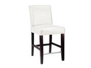 CorLiving Antonio 25 Bonded Leather Counter Stool in White