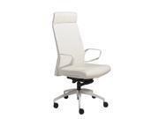 Eurostyle Gotan Powder Coated High Back Office Chair in White
