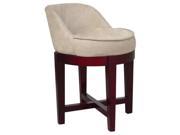 Elegant Home Fashions Swivel Chair in Cherry and Beige