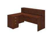 Bush BBF Series C Elite 72W x 30D L Reception Desk in Hansen Cherry