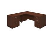 Bush BBF Series C Elite L Computer Desk and Storage in Hansen Cherry