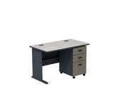 Bush BBF Series A 48W Desk with 3Dwr Mobile Pedestal Assembled in Slate