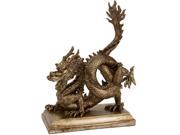 Oriental Furniture 11 Chinese Dragon Statue in Bronze