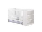 Baby Relax Ayla 2 in 1 Convertible Crib with Storage in White