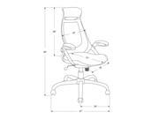 Monarch Adjustable High Back Office Chair in White and Gray