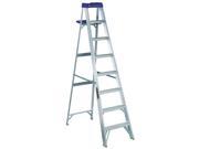 AS2108 8 ft. Type I Duty Rating 250 lbs. Load Capacity Aluminum Step Ladder with Molded Pail Shelf