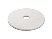 Standard Polishing Floor Pads 17 Diameter White 5 Carton 4017 WHI