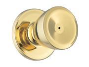 Weiser Lock Polished Brass Beverly Privacy Knob GAC331 B3 MS 6LR1
