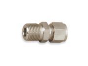 Stainless Steel A LOK® x MNPT Male Straight Connector 1 8 Tube Size