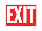 ZING 1078A Exit Sign 7 x 10In R WHT Recycled AL ENG